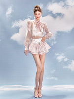 Pink Bow Tie Shirt  & Skort Set