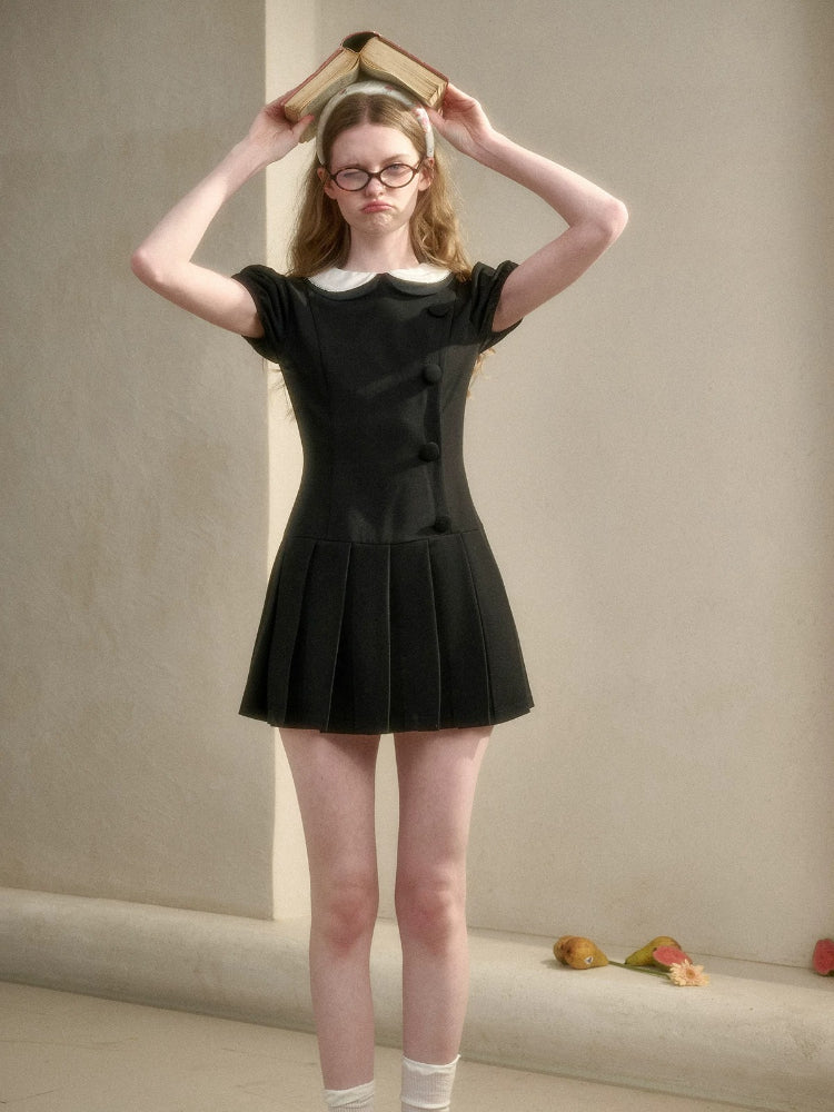 Peter Pan Pleated Dress