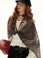 Leopard Print Tencel Scarf Wrap