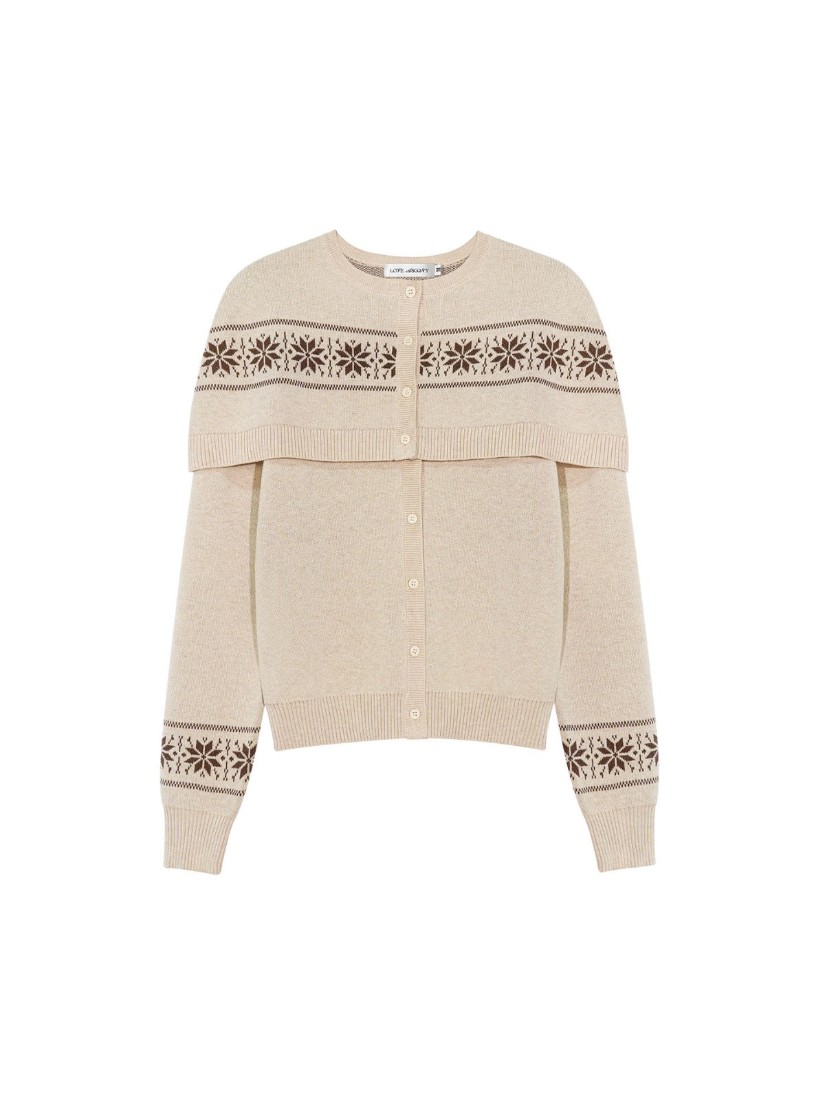 Fair Isle Knit Cape Sweater