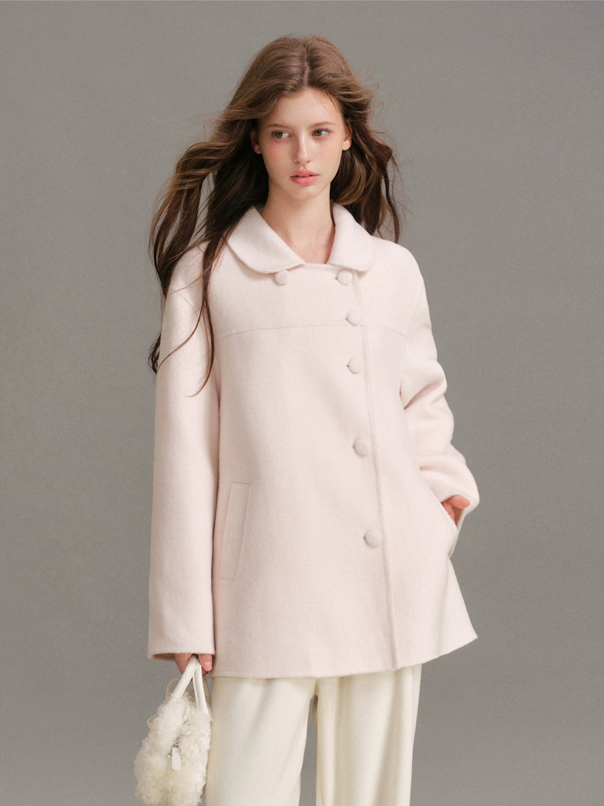 Peter Pan Collar Wool Coat