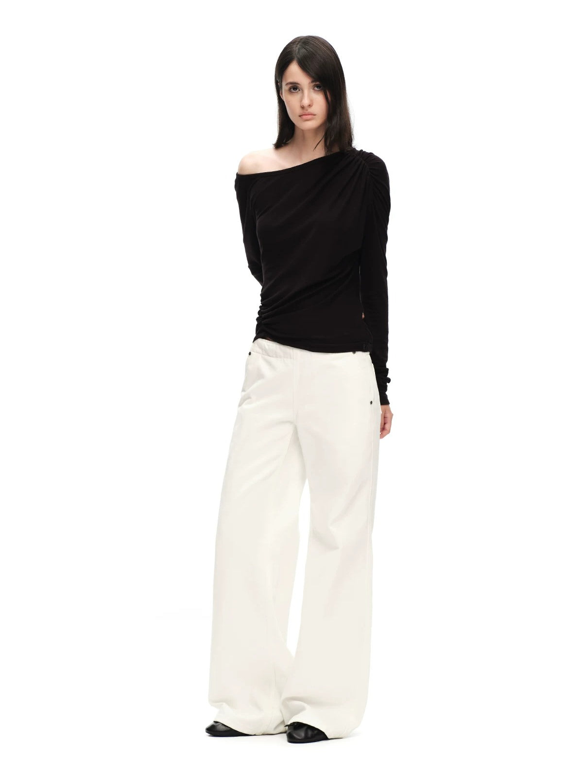 Ruched Off Shoulder Top