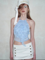 Layered Ruffle Halter Top