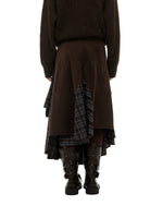 Asymmetric Stripe A-Line Midi Skirt