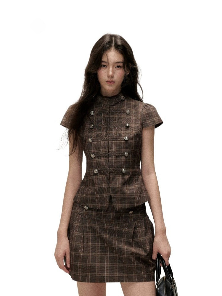 Napoleon Plaid Skirt Set