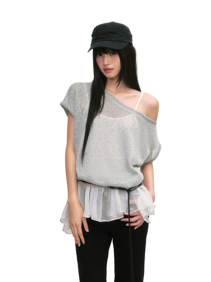 Layered Hem Faux Top