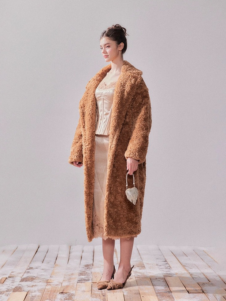 Teddy Bear Coat Eco-Friendly Oversized Lamb Wool Coat