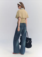 Vintage Washed Wide Leg Jeans