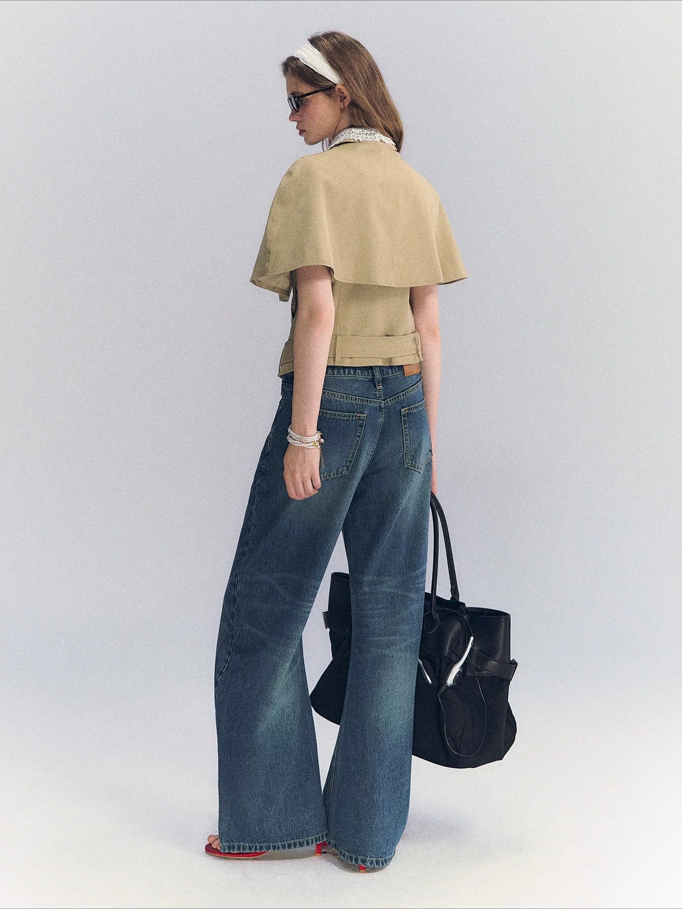 Vintage Washed Wide Leg Jeans