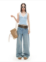 Pleated Halter Knit Tank