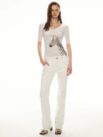 White Silver Stitch Jeans