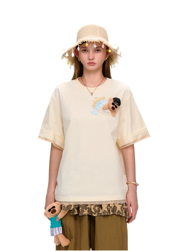 Surfing Doll Cotton T-shirt