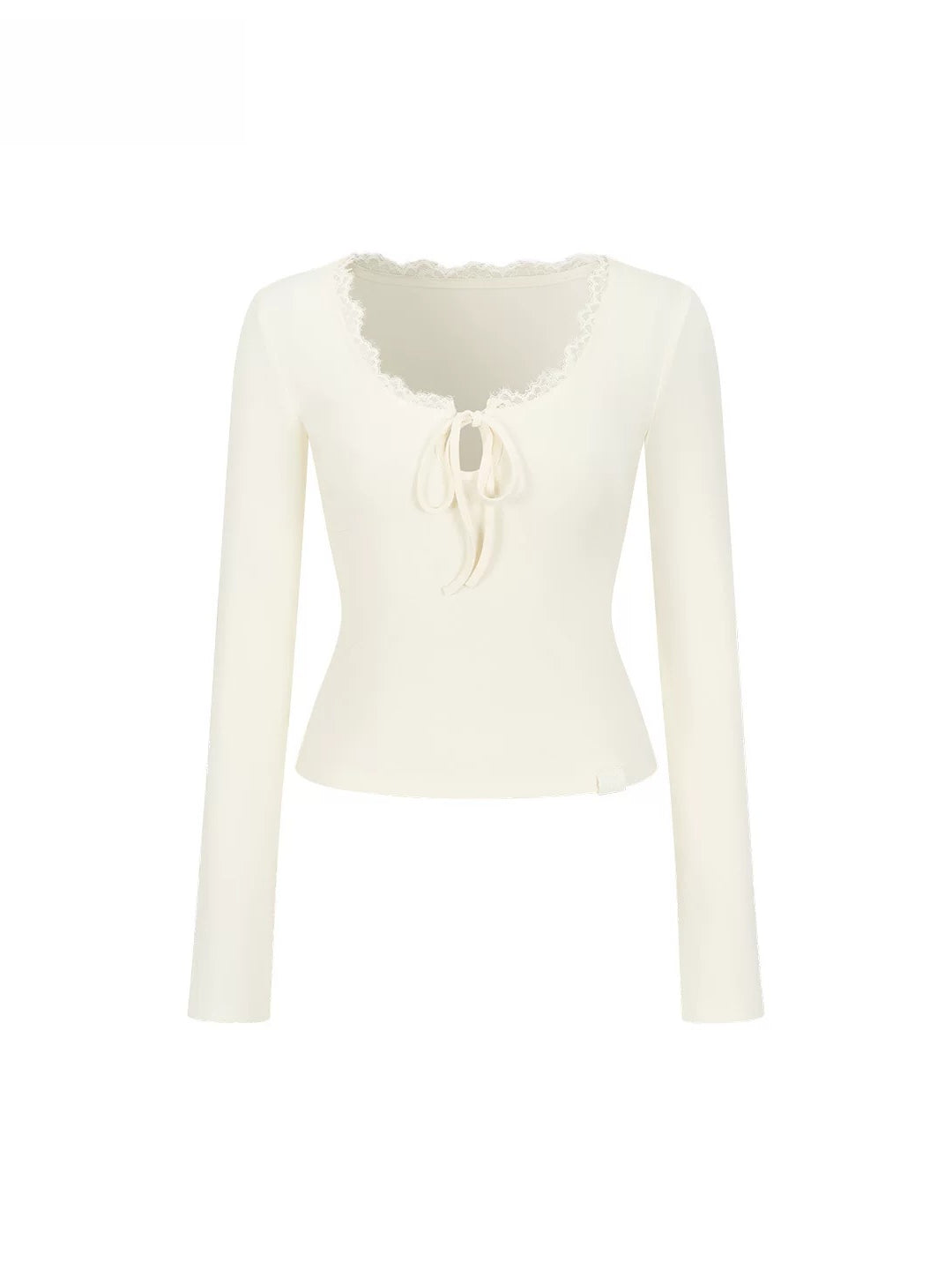 Lace Tie Knit Top