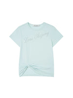 Twist Hem Rhinestone Tee