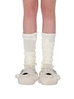 Teddy Wool-Like Buckle Slippers
