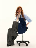 Double Waist Straight Leg Trousers