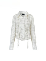 Waist-Cinched Layered Sunshade Short Shirt