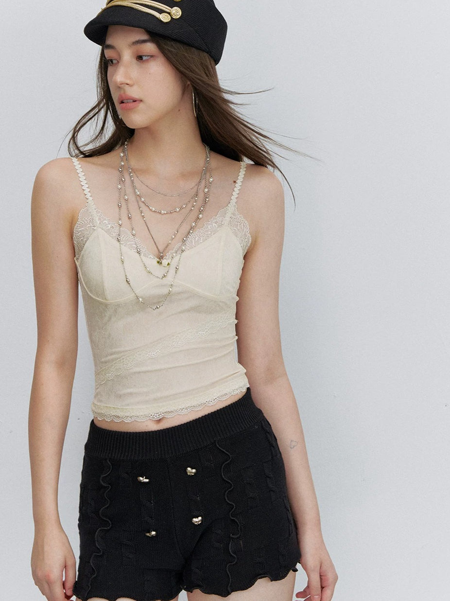 Lace Velvet Cami