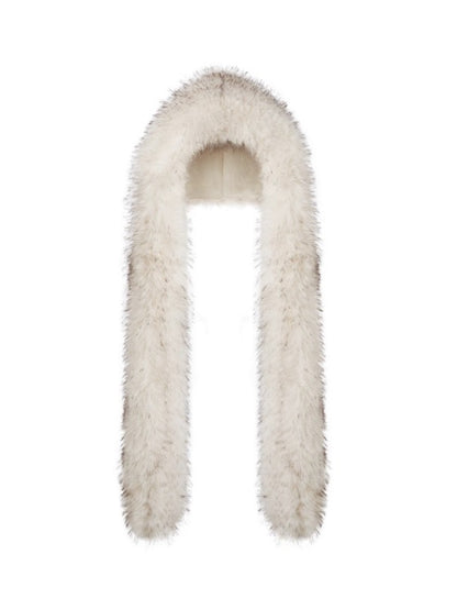 Polar Eco Fox Fur Hooded Scarf Hat