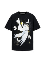 Angel Bear Illustration Cotton Short-sleeve T-shirt