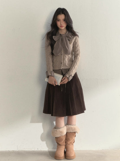 Cable Bow-Tie Splice Sweater