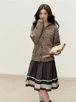 Vintage Shawl Collar Wool-Blend Knit Cardigan