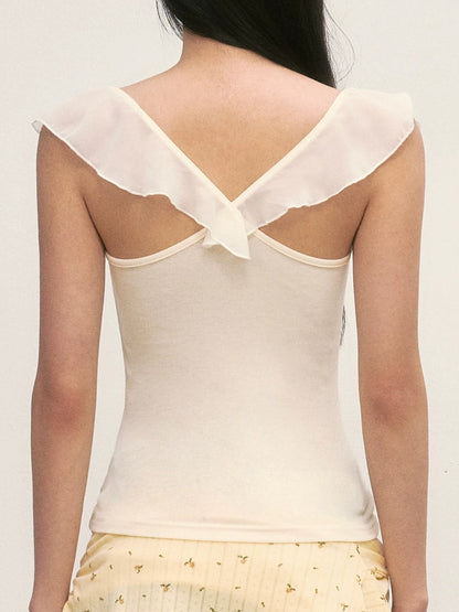 Apricot Flutter Sleeve Tee