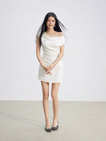 Lace Draped Waist Dress
