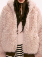 Brown Reversible Faux-Fur Jacket