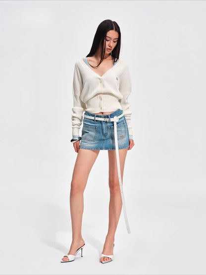 Newport Deconstructed V-Neck Knit Cardigan