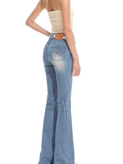 +5CM N1 Sculpted Micro-Flare Jeans