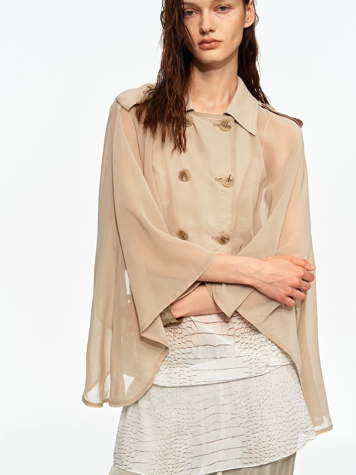 Chiffon Cape Jacket