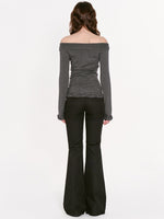 High-End Wool Off-shoulder Knit