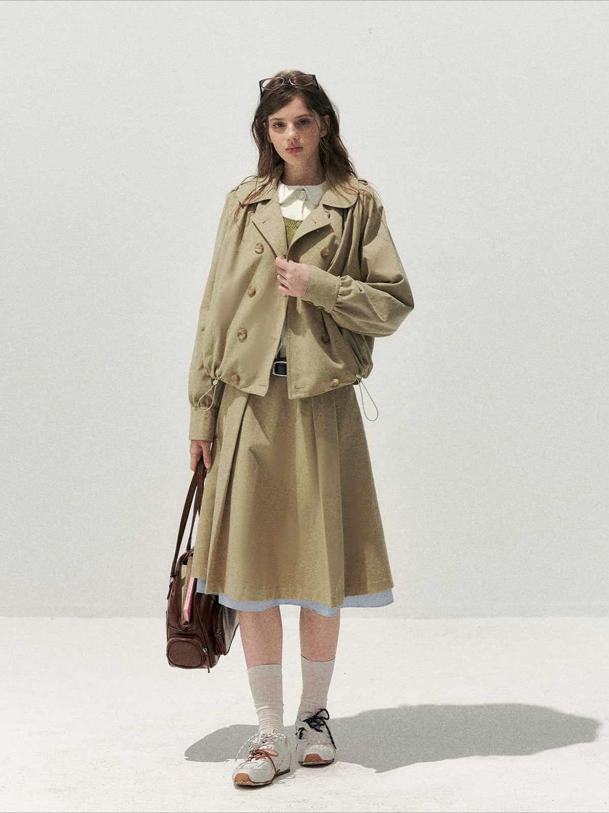 Peter Pan Trench Skirt Set