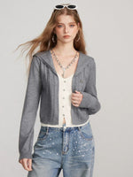Contrast Collar Layered Knit Sweater