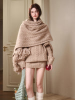 Little Deer Wool Cloud Knit Sweater & Skirt/Shorts Set