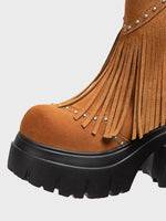Studded Fringe Cowboy Boots