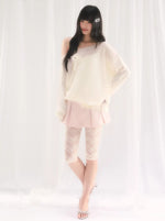 Apricot Asymmetric Floral Tee