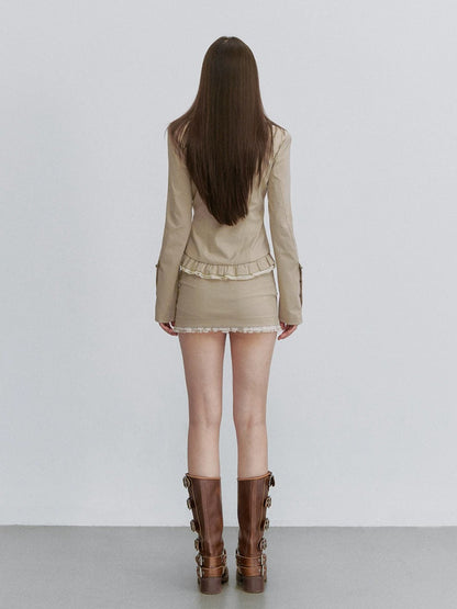Ruffle Trim Jacket