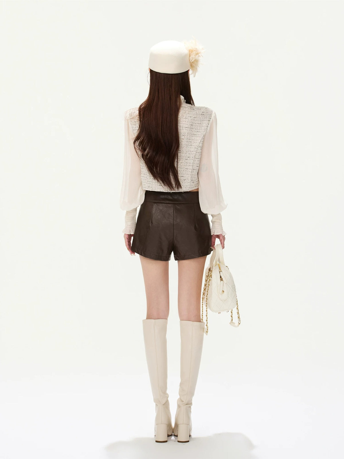 Tweed Puff Sleeve Jacket