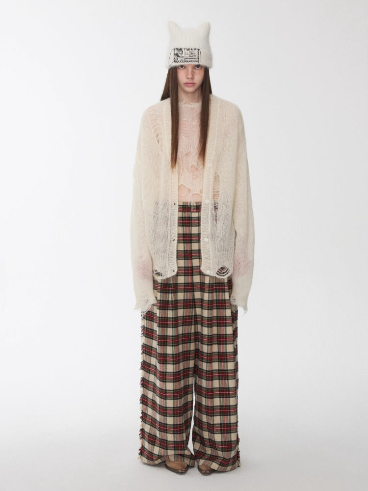 Mohair Star Cutout Cardigan