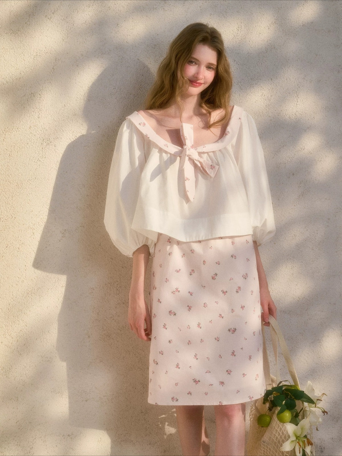Floral Puff Sleeve Set