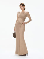 Asymmetric Mesh Knot Mermaid Dress