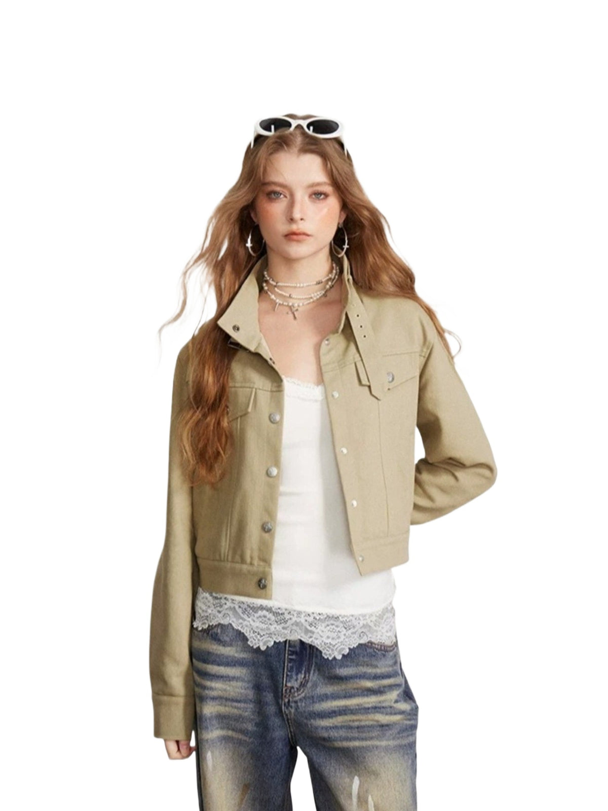 Vintage Utility Stand Collar Jacket
