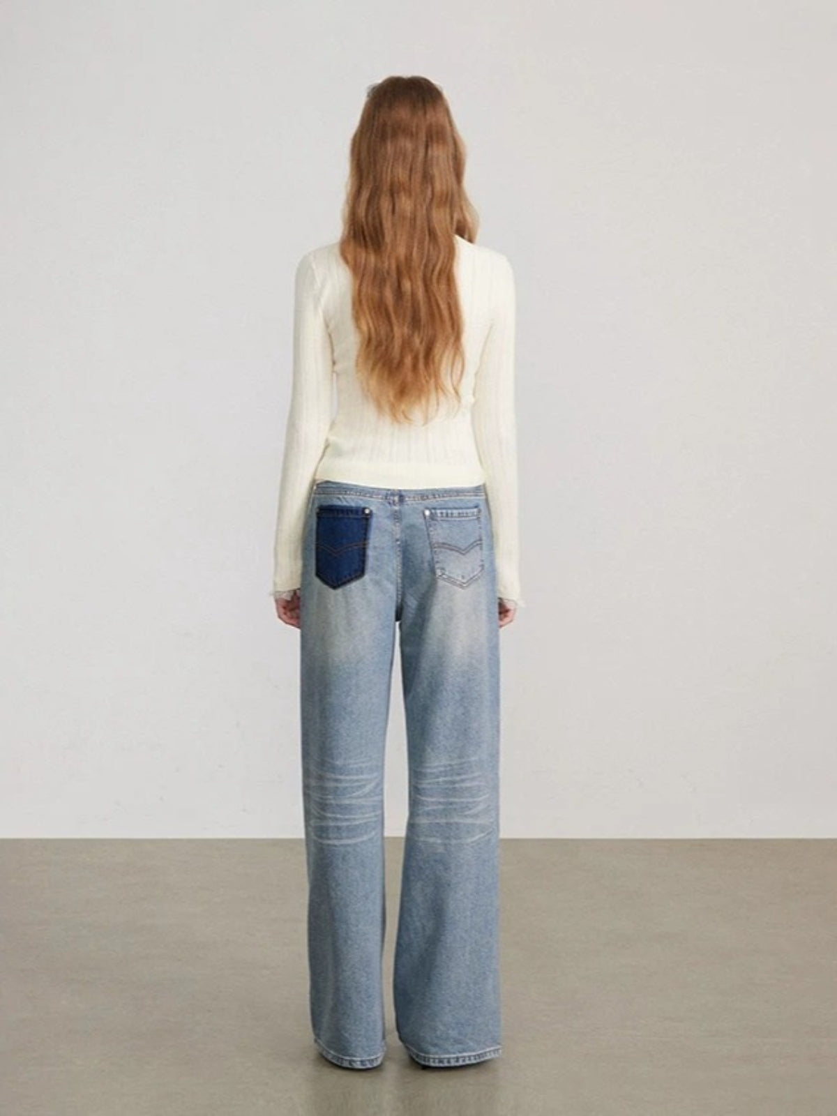 Lace Panel Ribbed Knit Sweater Top