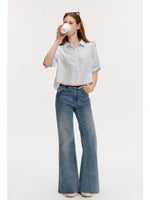 Washed Wide Leg Jeans
