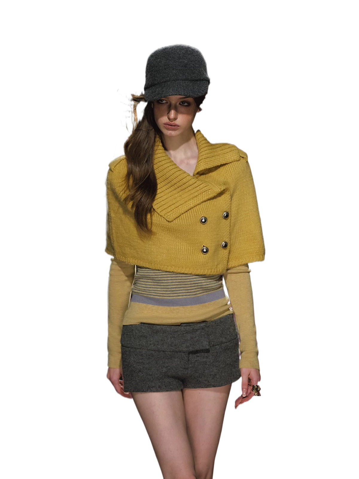 Vintage Cape Knit &amp; Shorts Set