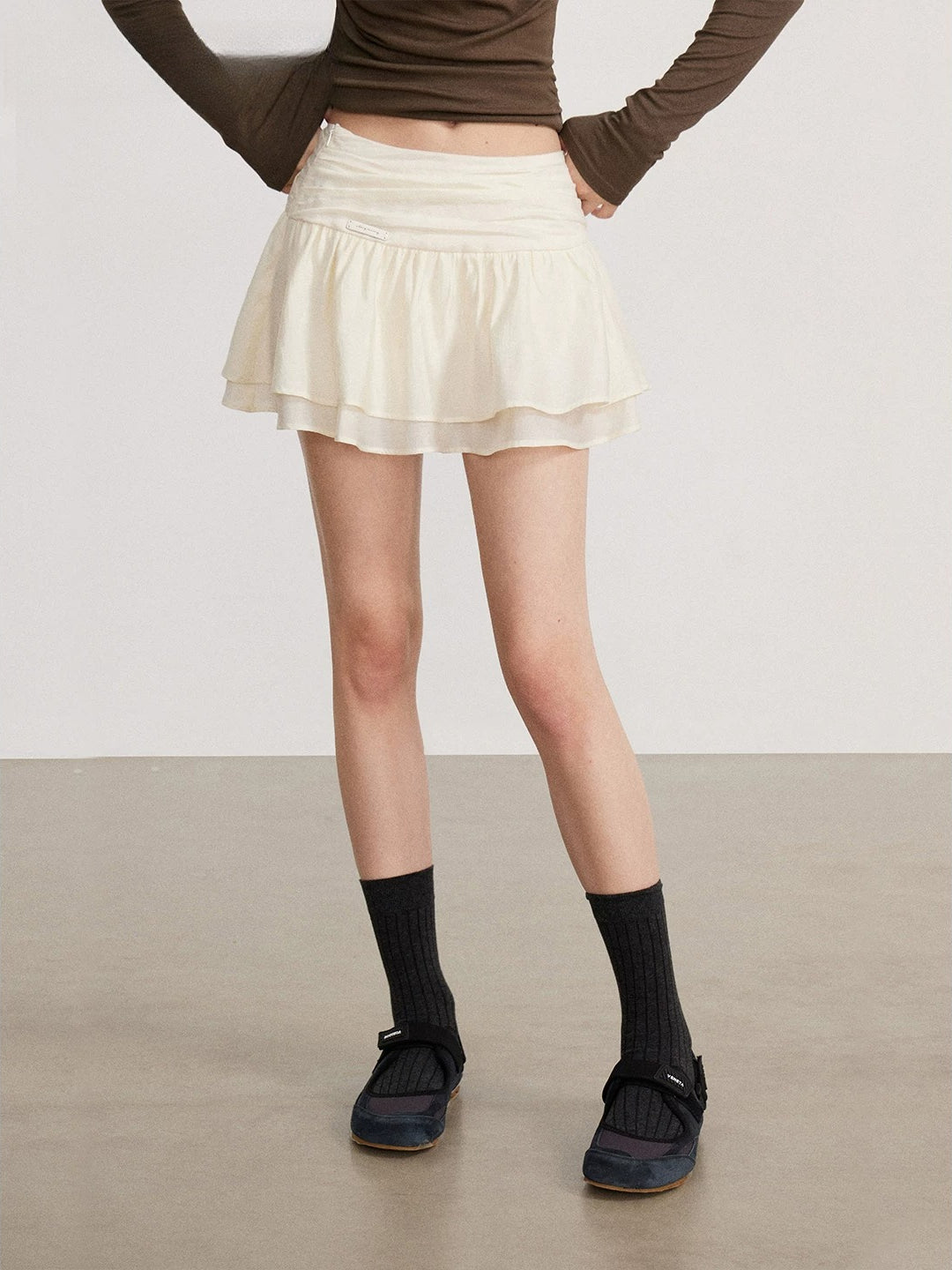 Pleated A Line Skirt
