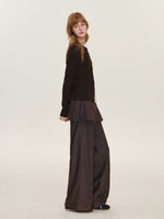 Detachable Overlay Wide Leg Pants