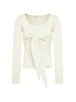 Bowknot Crewneck Knit Top